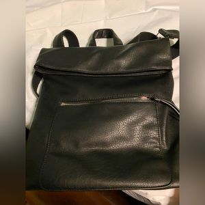 Black backpack purse
